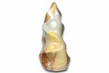 Colorful, Polished Polychrome Jasper Flame - Madagascar #383880-1